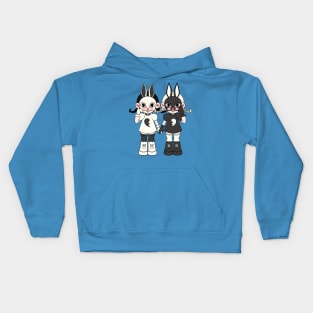 Twins Rabbit Girl Kids Hoodie